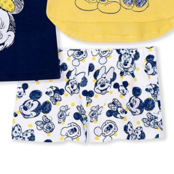 Mickey Mouse & Minnie Mouse 3 Piece Shorts set - Picture 4 of 6